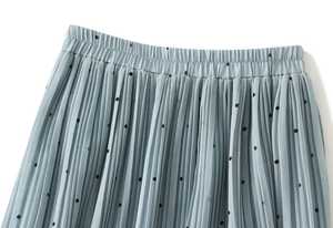 Chiffon <b>Skirts</b> Women's Chiffon Pleated Midi <b>Skirt</b> <b>Elastic</b> Waist Polka Dot Sheer <b>Skirt</b> Long Flowy Summer <b>Skirt</b> - Product Image 6