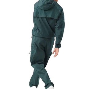 Conjunto Deportivo de Invierno para Hombre, Chaqueta Cortavientos Impermeable con Capucha y Cierre de Cremallera, Pantalones Deportivos - Product Image 3
