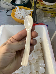 ช้อนเขาควายทรงรีทำด้วยมืองานฝีมือธรรมชาติขัดเงาทนทานตกแต่งบ้าน - Product Image 3