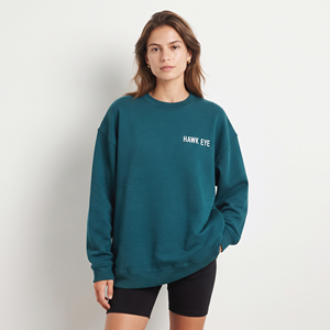 Sudadera de Mujer de Alta Calidad, Felpa Gruesa, Cuello Redondo, Hombros Caídos, Bordada - Product Image 3