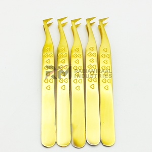 ชุดแหนบต่อขนตาเคลือบทอง ปลายเรียบละเอียด ลายหัวใจ สำหรับต่อขนตา - Product Image 3