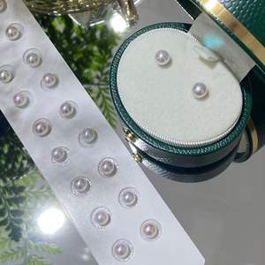 ต่างหูมุกน้ำเค็ม 18K ทองคำแท้ ปี 2025  ไข่มุกอะโกย่าญี่ปุ่นทรงกลม มีตำหนิมาก ขนาด 6-6.5 มม. - Product Image 4