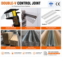 Lattes métalliques expansées à joint de contrôle double en V, matériaux de construction pour joints de dilatation de grands plafonds et murs en plâtre G60 G90