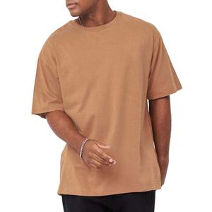 T-shirts unis lourds surdimensionnés pour hommes T-shirts blancs de haute qualité T-shirt en coton imprimé graphique personnalisé vierge vente en gros - Product Image 1
