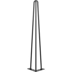 Set di 4 gambe a forcina nere da 22 pollici, capacità di carico 880 libbre, gambe a forcina per scrivania con 3 aste, per panche, tavoli e applicazioni da parco - Product Image 4
