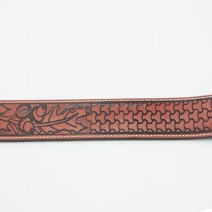 Nouvelle ceinture en cuir pleine fleur noir et marron, sculptée à la main, style western, pour hommes et femmes, modèle 2026, à prix abordable - Product Image 3
