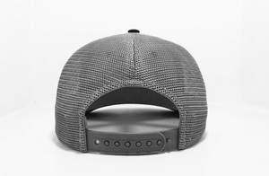 Casquette Trucker Adulte Grise en Maille Confortable à 6 Panneaux avec Patch en Cuir Personnalisable, Fabriquée en Usine au Vietnam, Style Quotidien pour Quatre Saisons - Product Image 5
