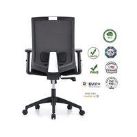 Chaise de bureau en maille d'ordinateur économique, durable, ergonomique, confortable et respirante, avec mécanisme multifonction en nylon