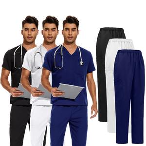 Uniformes Médicos de Alta Calidad para Hombre, Chaqueta con Cierre, Pantalones Deportivos Unisex, Uniformes Blancos Elásticos para Enfermeros de Hospital - Product Image 6