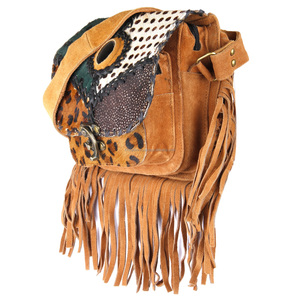 Động vật lông đa sử dụng da túi xách da lộn da rìa Vai Túi Tua Kẹo đa màu sắc túi - Product Image 3