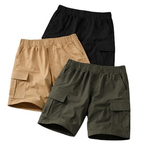 Shorts cargo à jambes larges pour enfants, multi-poches, décontractés, pour garçons, été, unis, respirants, vêtements de bain pour enfants - Product Image 1