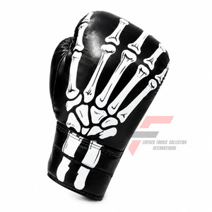 RTS Wholesale Price Custom Made Direct Factory Supply Original Original Cow Hide Adult Unique <b>Skeleton</b> <b>Full</b> Printed Boxing Set. - Product Image 3