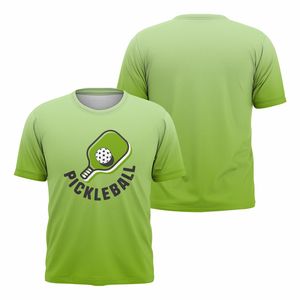 T-shirts de pickleball personnalisés en polyester/coton, tricotés, impression numérique, haute qualité, manches courtes, OEM ODM - Product Image 1
