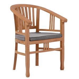 Luxury Solid Teak Wood Modern Bistro Outdoor Dining <b>Chair</b> with Cushion <b>Stackable</b> & Eco-Friendly - Product Image 2