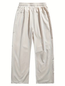 Pantalon de survêtement blanc ample pour homme personnalisé avec accents latéraux et passepoil blanc - Coupe décontractée, style sportif et décontracté - Product Image 2