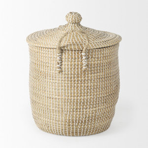 Panier de rangement décoratif en jonc de mer naturel fait main Olivi Naturel et fait à la main - Product Image 5