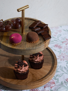 Elegant Premium Wooden Cake Display Stand Clear <b>Glass</b> Cover and Transparent <b>Dome</b> for Stylish Cake Presentation - Product Image 4