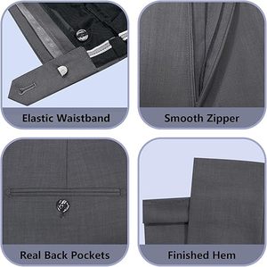 ชุดสูทผู้ชายสามชิ้นแบบกันน้ำคุณภาพสูงสำหรับงานแต่งงานและธุรกิจ  รับผลิตตามสั่งขายส่ง บริการ OEM ODM - Product Image 2