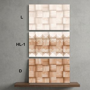 Carreaux muraux en céramique vernissée brillante de haute qualité, surface gaufrée gris brun, 200x300mm, marque Vistaar - Product Image 1