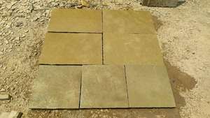 Dalles de pierre calcaire jaune Tandur robustes pour l'aménagement extérieur, les allées de jardin, les patios, les cours et les projets publics - Product Image 3