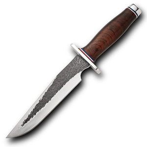 Cuchillo de Caza LEGACY BLADES Hecho a Mano de Acero al Carbono, Hoja Fija de Punta Caída, Borde Plano, Mango de Madera, Grado Industrial, OEM Personalizable - Product Image 1