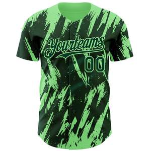 Camiseta de Béisbol Personalizada para Equipo, con Botones, Impresión de Serigrafía, Secado Rápido, 100% Algodón Orgánico, Ropa Deportiva Antibacteriana - Product Image 2