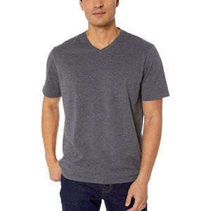 Camiseta de algodón con cuello en V para hombre, camisetas de diseño personalizado de alta calidad, camisetas oversize para hombre, precio al por mayor, camiseta con diseño único - Product Image 3