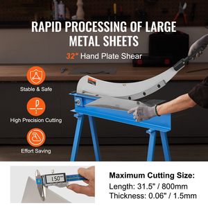Cesoia Manuale per Lamiere Metalliche da 32 Pollici, Materiale Q235, Taglierina da Banco Portatile per Lavorazioni Artigianali in Acciaio Spesso con Motore Usato per la Lavorazione - Product Image 2