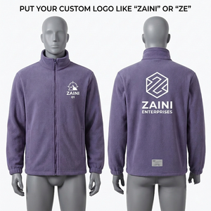 Mens 300 GSM Premium Polar Fleece <b>Jacket</b> Full Zip Winter Warm Custom Logo Screen Print Embroidery Heat Transfer Private Label - Product Image 1