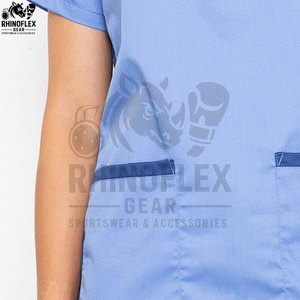 V Neck Zipper <b>Scrub</b> Top And Jogger Leg Pants Set Professional Manicurist SPA <b>Uniform</b> <b>Scrubs</b> Nursing <b>Uniform</b> Medical <b>Scrub</b> - Product Image 6