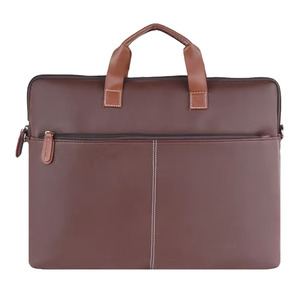 Leather <b>Laptop</b> Sleeve Premium Slim Computer <b>Case</b> Protective Cover with Secure Closure for Work Office Travel and Daily Use - Product Image 1
