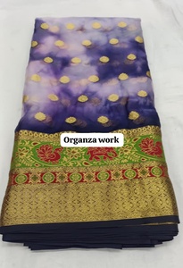 Tela de Organza Ultra Suave de Alta Calidad, Material de Organza Translúcido y Brillante para Prendas de Lujo y Saris para Mujer, Venta al Por Mayor - Product Image 4