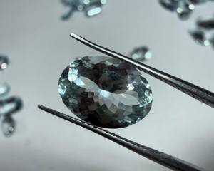 Aguamarina Natural, Corte Esmeralda Ovalado, Facetada, Tamaño Libre, Piedra Preciosa |   Piedra de Aguamarina Azul Suelta para Joyería y Venta al por Mayor - Product Image 1