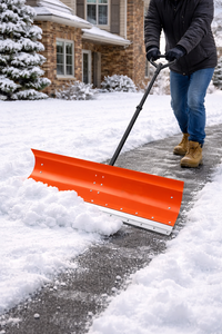 Pousse-neige robuste de 126 cm avec poignée en D, lame en acier, pelle à neige pour allée, trottoir, outils d'hiver ODGWTO006 - Product Image 3