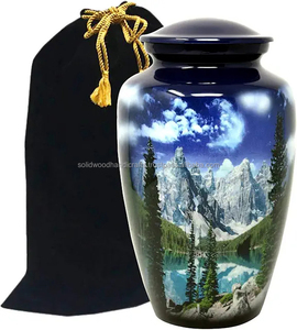 Urnas de cremación de metal para hombres y mujeres, urnas decorativas, urnas hechas a mano, urnas conmemorativas para adultos, urnas funerarias - Product Image 1