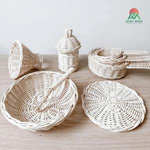 Juego de Cocina de Mimbre Tejido a Mano - Juguete Natural para la Creatividad de los Niños, Juego de Roles y Decoración de Casa de Muñecas, Edades 2-7 - Product Image 2