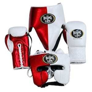 Gants de boxe de haute qualité No Boxing No Life, en cuir PU noir et doré, à lacets, respirants, équipement d'entraînement pour adultes - Product Image 3