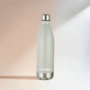 Light Grey Stainless Steel Water Bottle Vacuum Insulated Leak Proof Flask Cola Shape <b>Metal</b> Drinkware Travel Fitness - Product Image 1