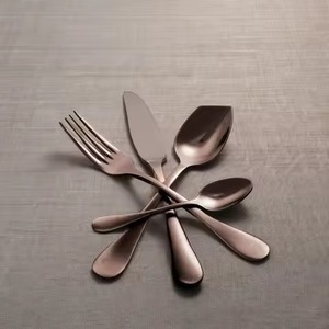 Ensemble de fourchettes à dessert en métal doré avec manches perlées, poli miroir, résistant à la rouille, couverts de fête, design moderne et luxueux - Product Image 2