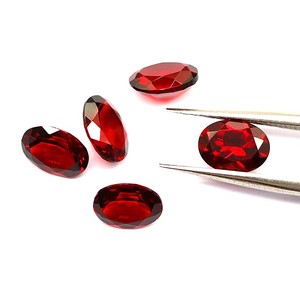 Natural Red <b>Garnet</b> Oval Cut Faceted Loose Gemstone 5mm 7mm <b>Garnet</b> Stone For Jewelry Making Indian Wholesale Bulk Price Supply - Product Image 1
