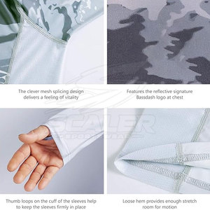 Chemise de pêche sportive personnalisée UPF 50 pour hommes avec matière légère et respirante, manches longues, boutons sur le devant, plusieurs options de couleurs - Product Image 5