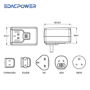 MAX. 28~35V 20W 0.71A AC/DC Interchangeable Medical Power <b>Adapters</b> EM1019EVRS Plug-In Connection for Medical Use - Product Image 2