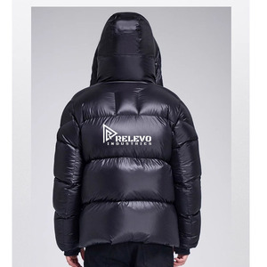 Doudoune d'extérieur pour homme grande taille, en coton matelassé haute performance, rembourrée de duvet d'oie, imperméable, à capuche et extra épaisse - Product Image 3