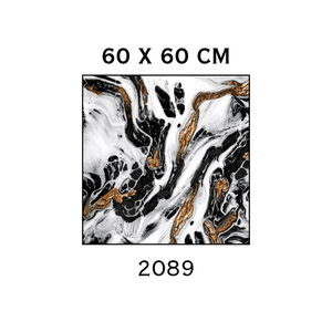 กระเบื้องเซรามิกเคลือบเงาขนาด 60x60 ซม. ดีไซน์ทันสมัยสำหรับบ้านหรูหรา กระเบื้องปูพื้นลายหินอ่อนสีดำขนาด 600x600 มม. สำหรับปูพื้น - Product Image 1