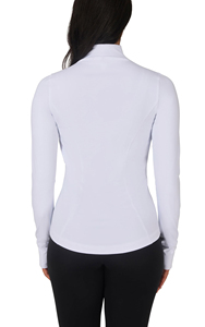 เสื้อแจ็คเก็ตโยคะแขนยาวทรงสลิมฟิตสำหรับผู้หญิง ขายส่งแบบ OEM เหมาะสำหรับออกกำลังกายและเล่นโยคะ มีซิป - Product Image 2