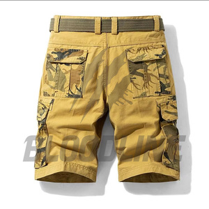 Shorts cargo pour homme Bloodline, imprimé camouflage, taille mi-haute, style workwear, logo frontal, fermeture boutonnée, tissu en toile respirant - Product Image 2