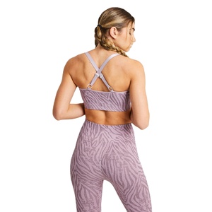Pantalones cortos de Yoga de compresión adelgazantes para mujer y conjunto de Tops de Sujetador deportivo suave ligero transpirable elástico ajuste activo OEM disponible - Product Image 1