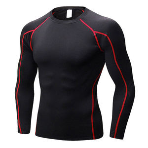 HAWK SPORTS – T-shirt de compression performant pour homme, à séchage rapide, en polyester/coton, manches longues, pour entraînement et combat - Product Image 3