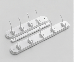 Fine Quality White Wall Mounted Metal <b>Hooks</b> Minimalist Design for Clothing Storage Organization Stylish Home Accent - Product Image 5