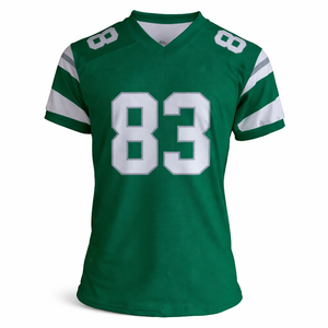 Maillot de football américain imprimé de haute qualité, logo personnalisé, tissu respirant 100% polyester, unisexe, adultes, entraînement officiel de l'équipe - Product Image 4